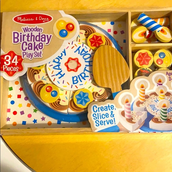 Melissa And Doug Birthday Cake Playset Amazon Com Melissa Doug Wooden